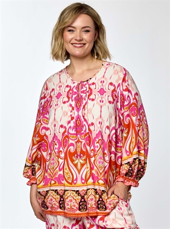 Gozzip - Iben bluse, Pink Print